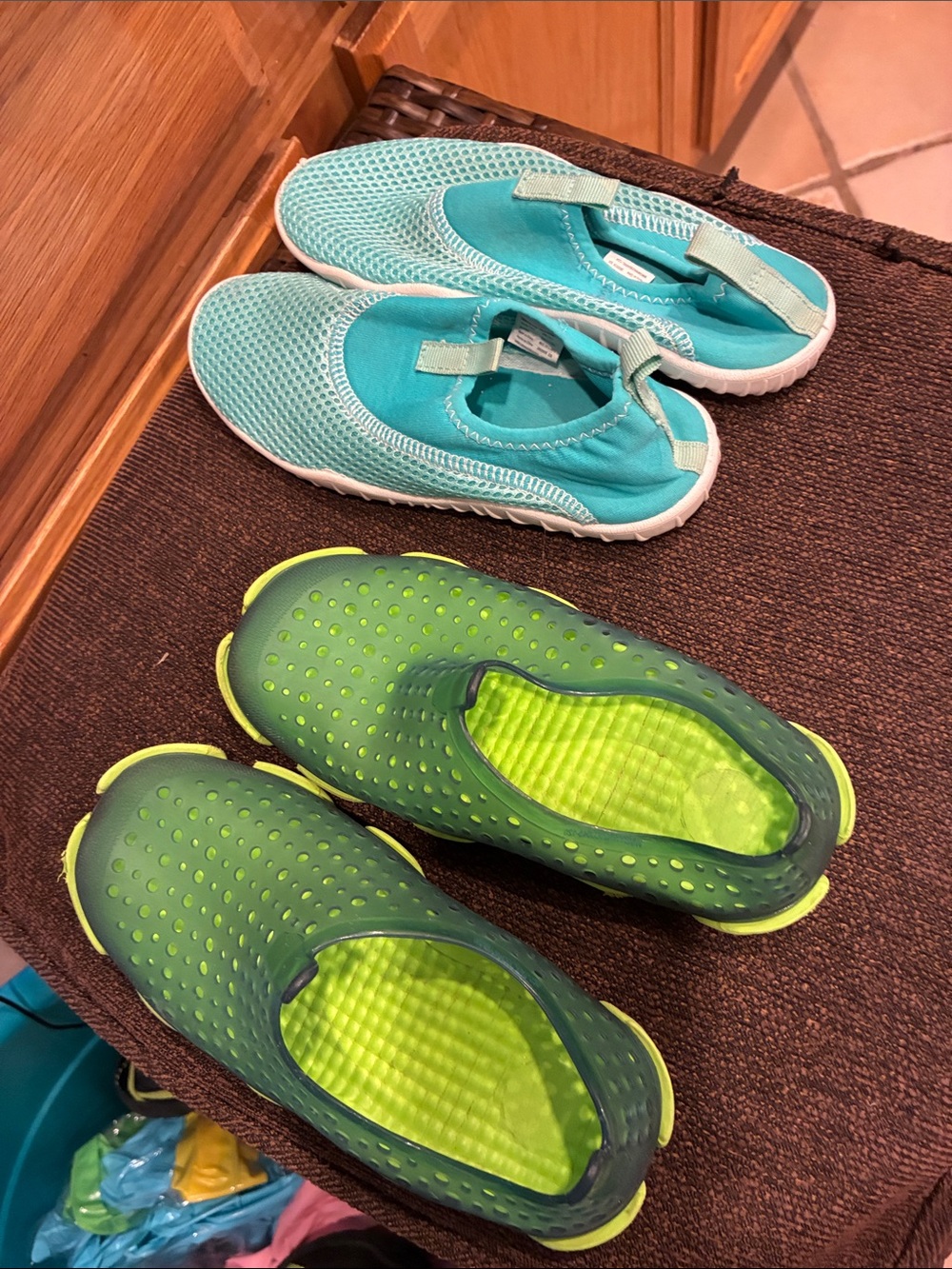 wonder nation Aqua and Lime Kids Water Shoes Duo